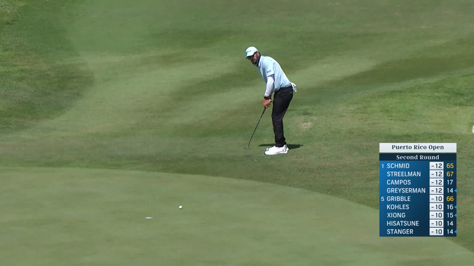 Tom Whitney makes birdie from off the green at Puerto Rico