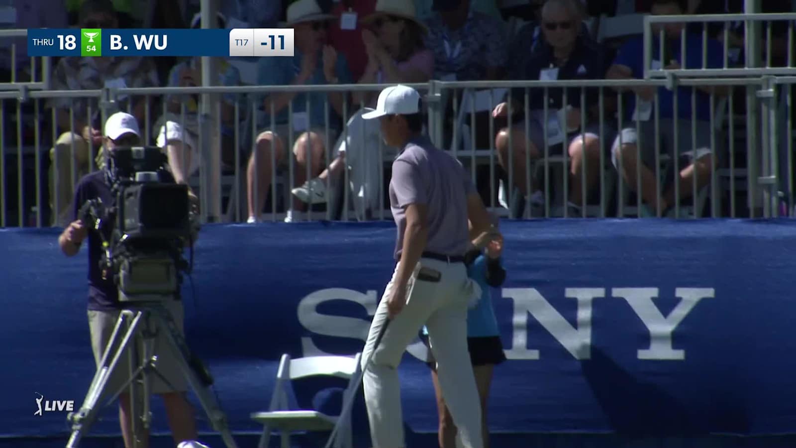 Brandon Wu gets up and down for birdie at Sony Open