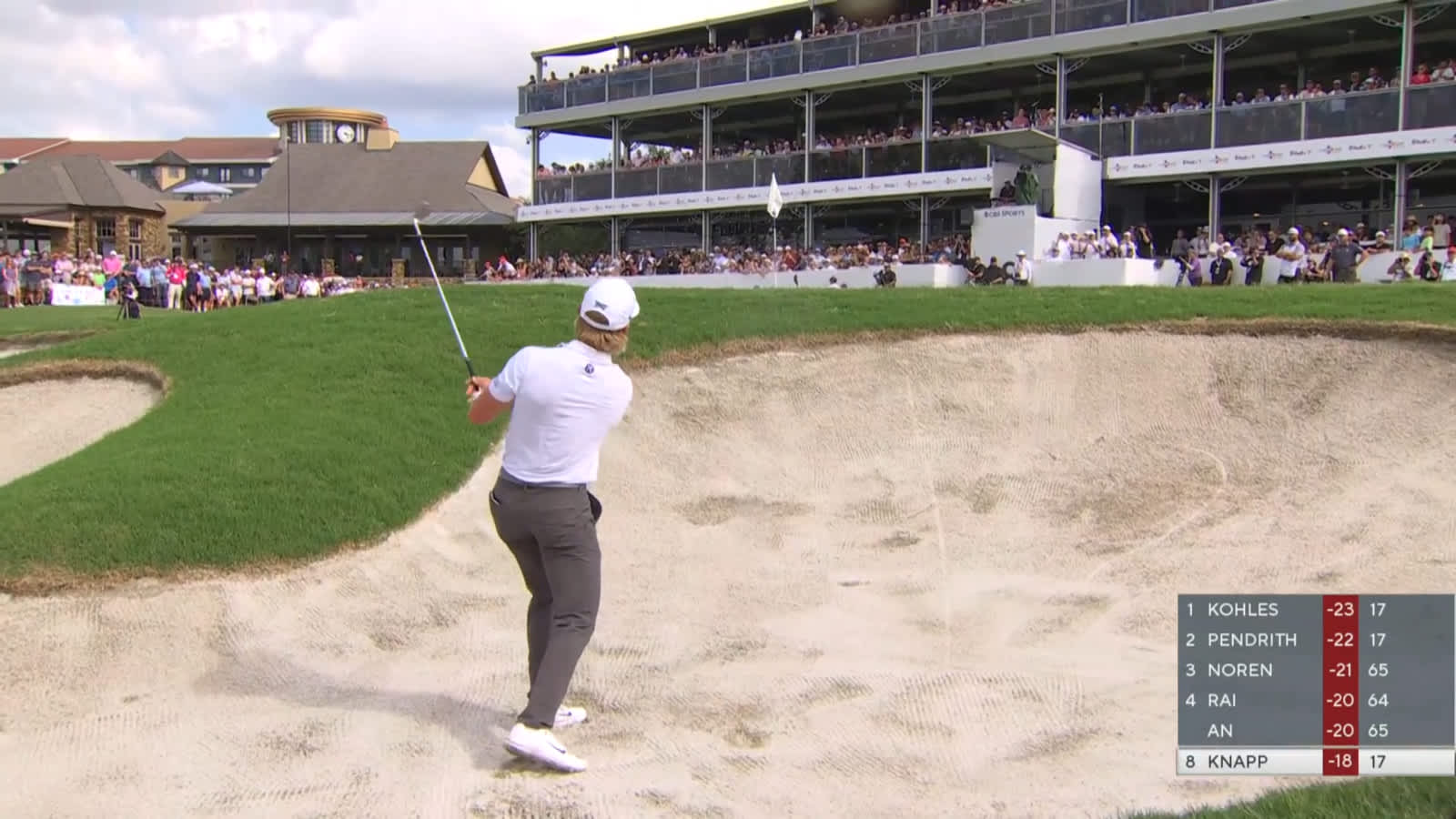 Jake Knapp gets up-and-down from bunker for birdie at THE CJ CUP