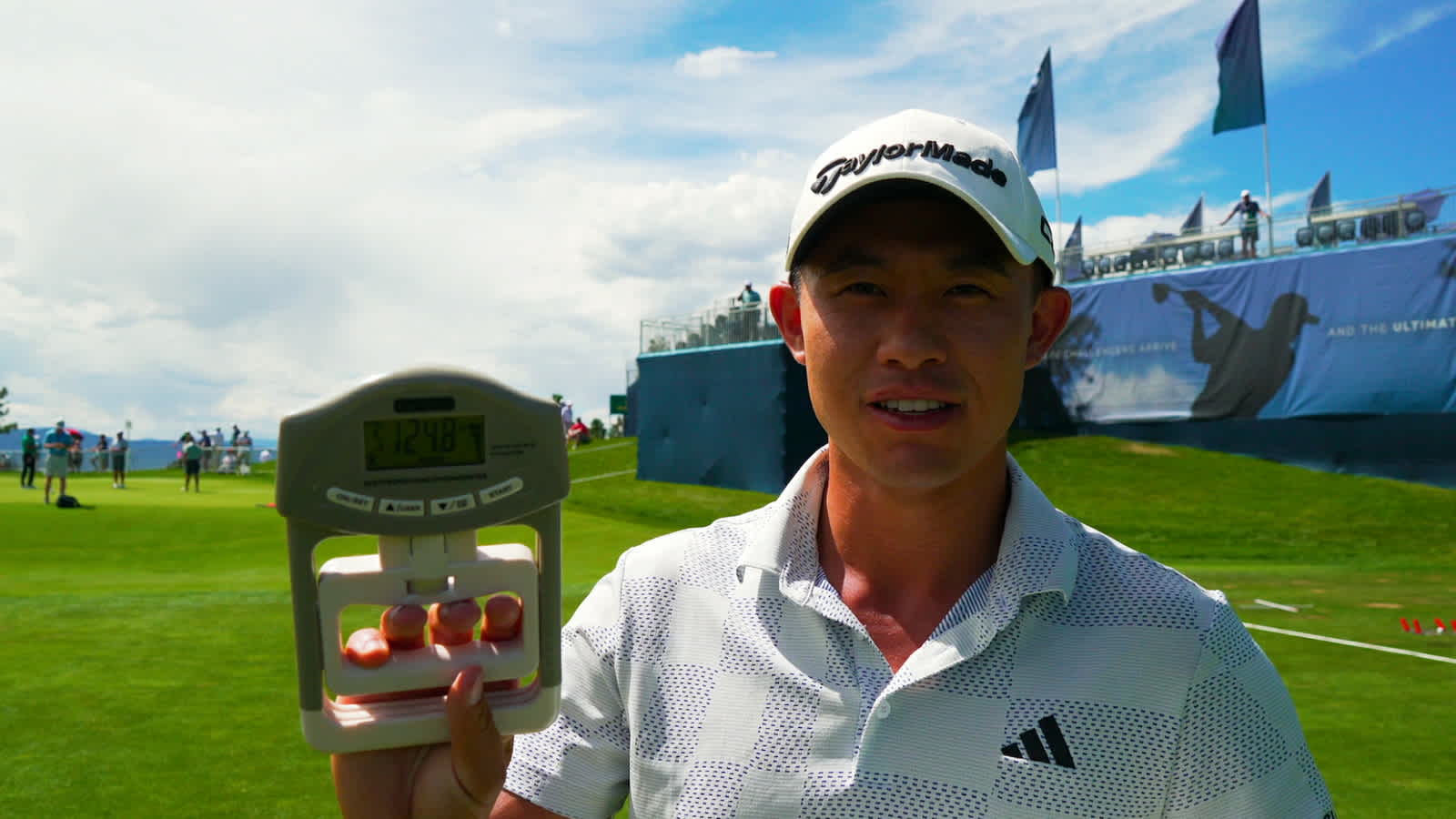 Players compete in grip strength challenge before BMW Championship