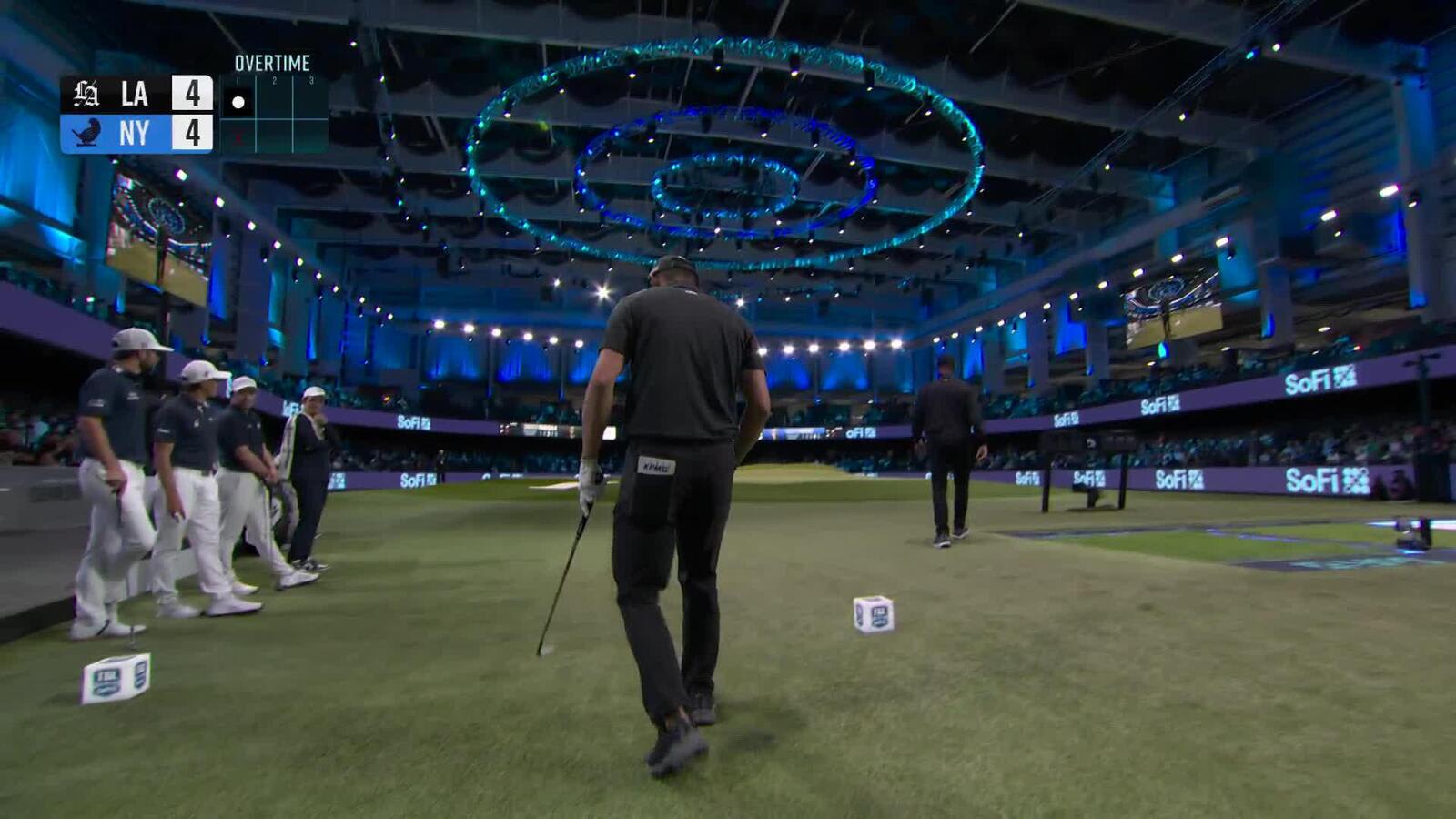 Collin Morikawa outduels Rickie Fowler in overtime to seal comeback at TGL