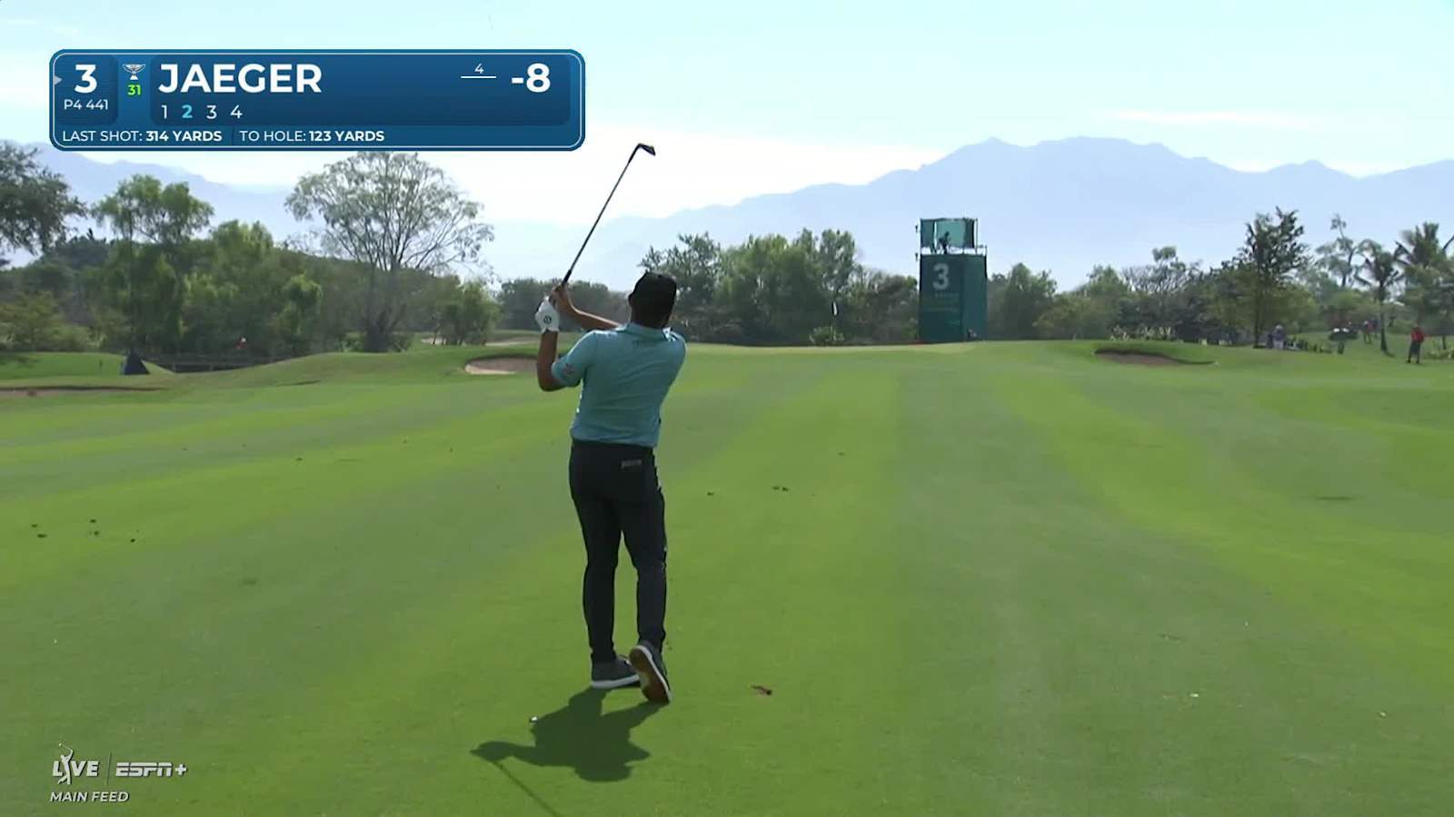 Stephan Jaeger dials in approach to set up birdie at Mexico Open