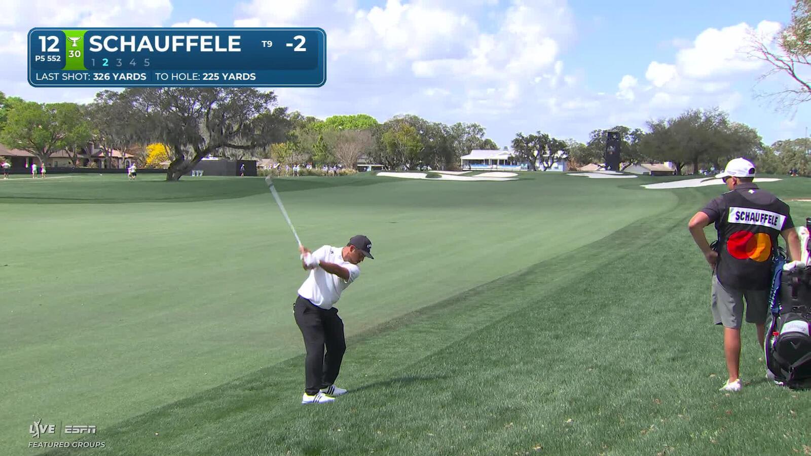 Xander Schauffele sinks 13-foot birdie putt on No. 12 at Arnold Palmer