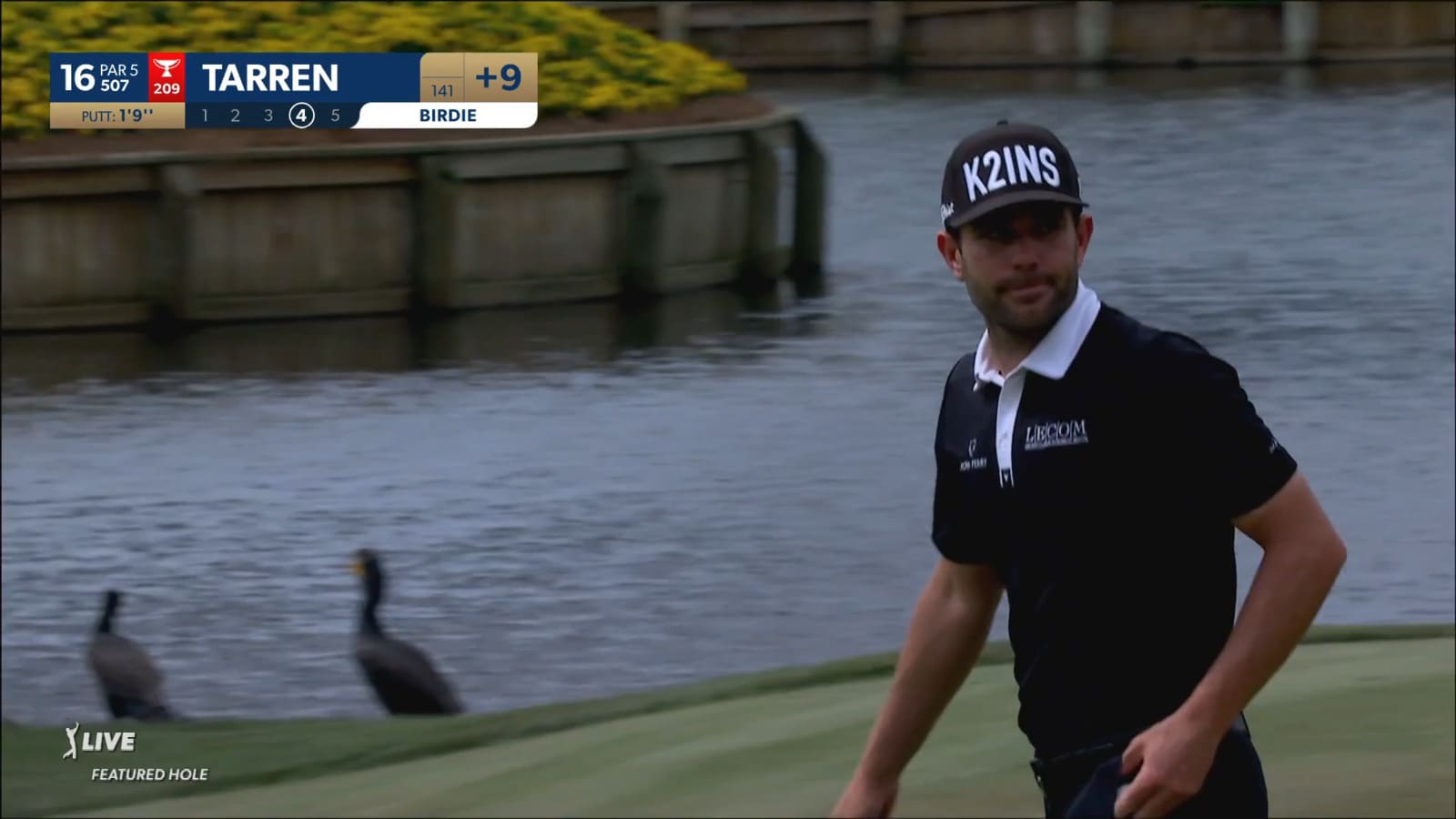 Callum Tarren makes birdie on No. 16 at THE PLAYERS