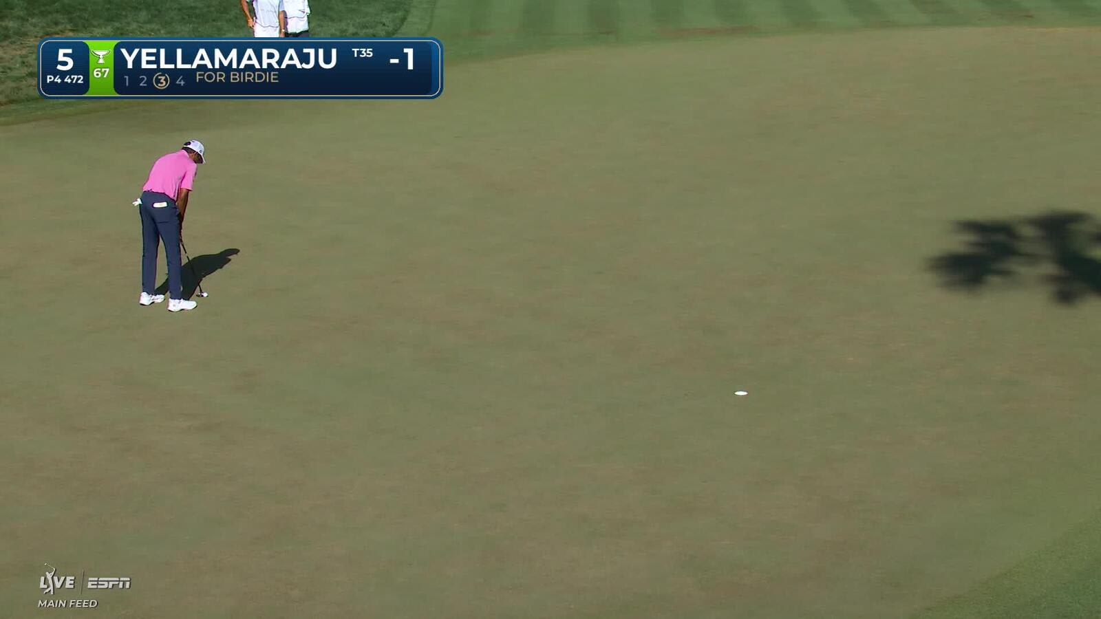 Sudarshan Yellamaraju sinks 20-foot birdie putt on No. 5 at THE PLAYERS