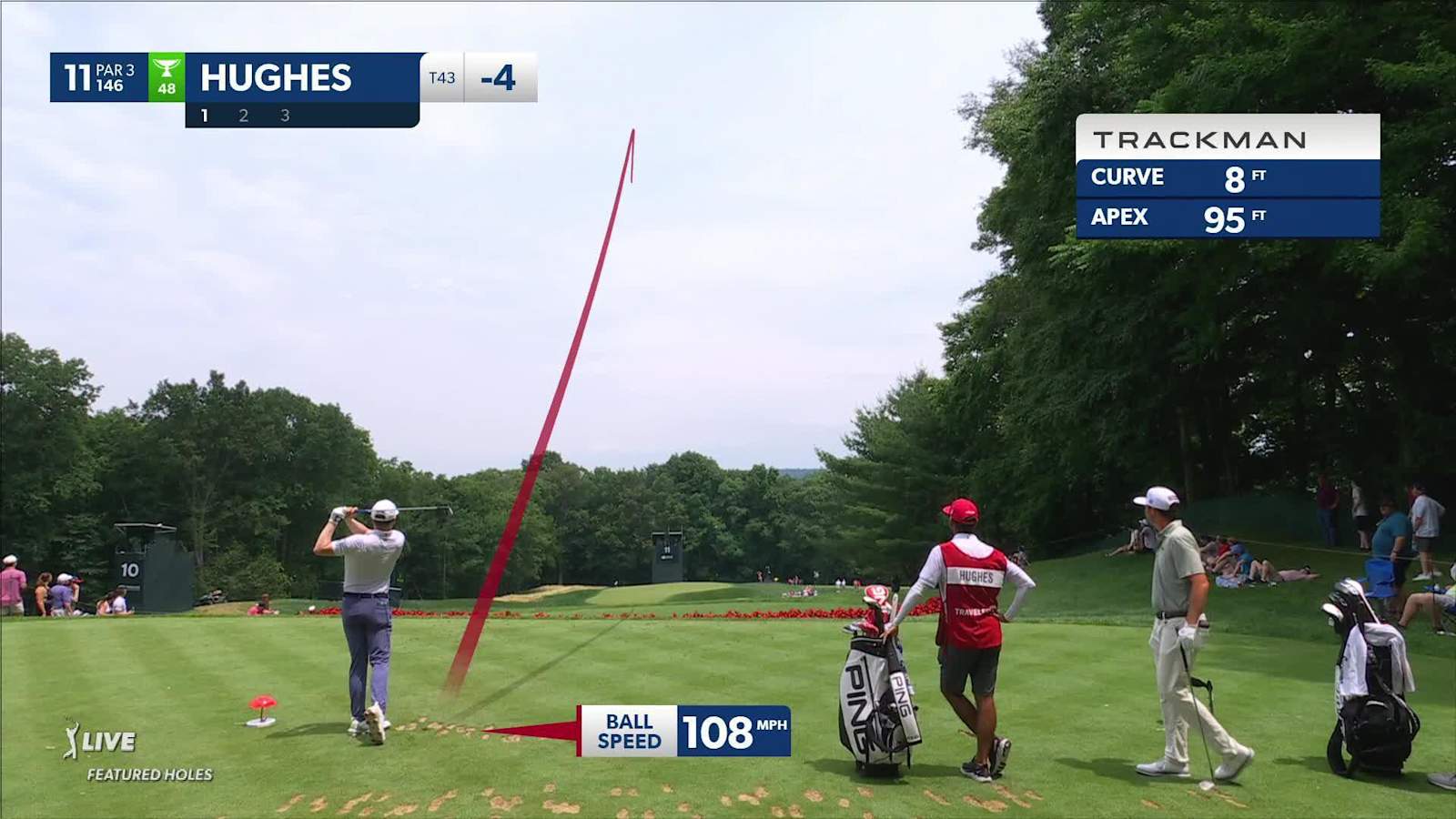 Mackenzie Hughes sticks tee shot to set up birdie at Travelers