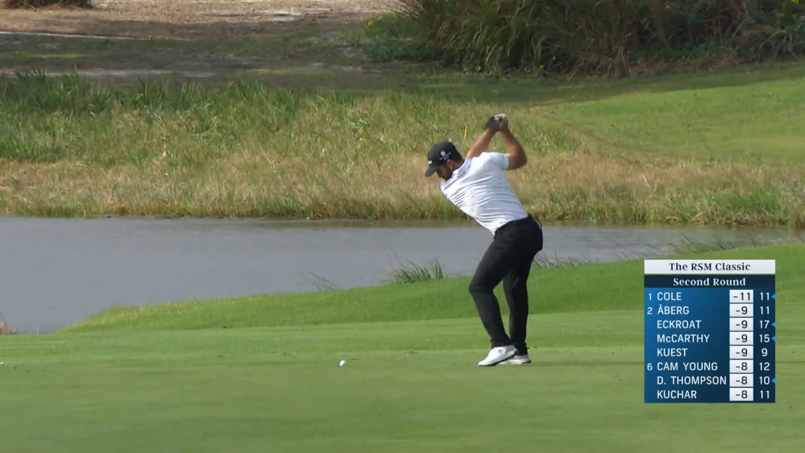 Denny McCarthy navigates No. 7 for birdie at The RSM Classic