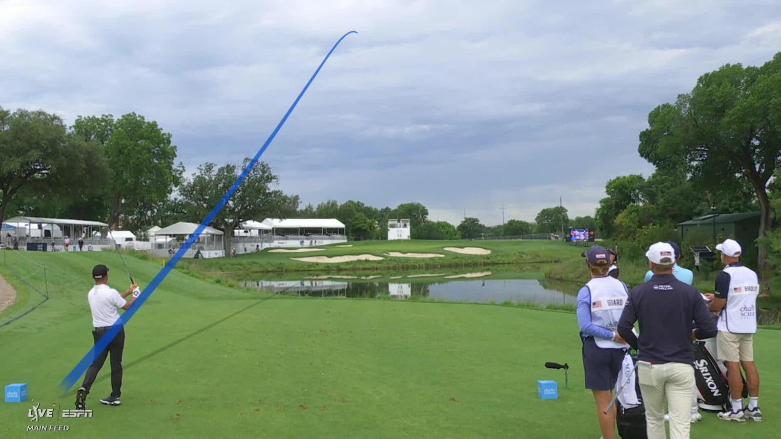 Brian Harman hits tee shot to 9 feet, sets up birdie on No. 13 at Charles Schwab
