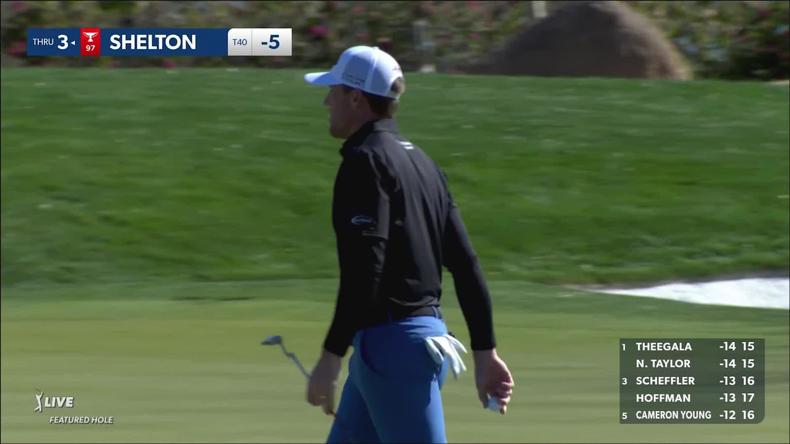 Robby Shelton hits tee shot flag-high and birdies at WM Phoenix Open