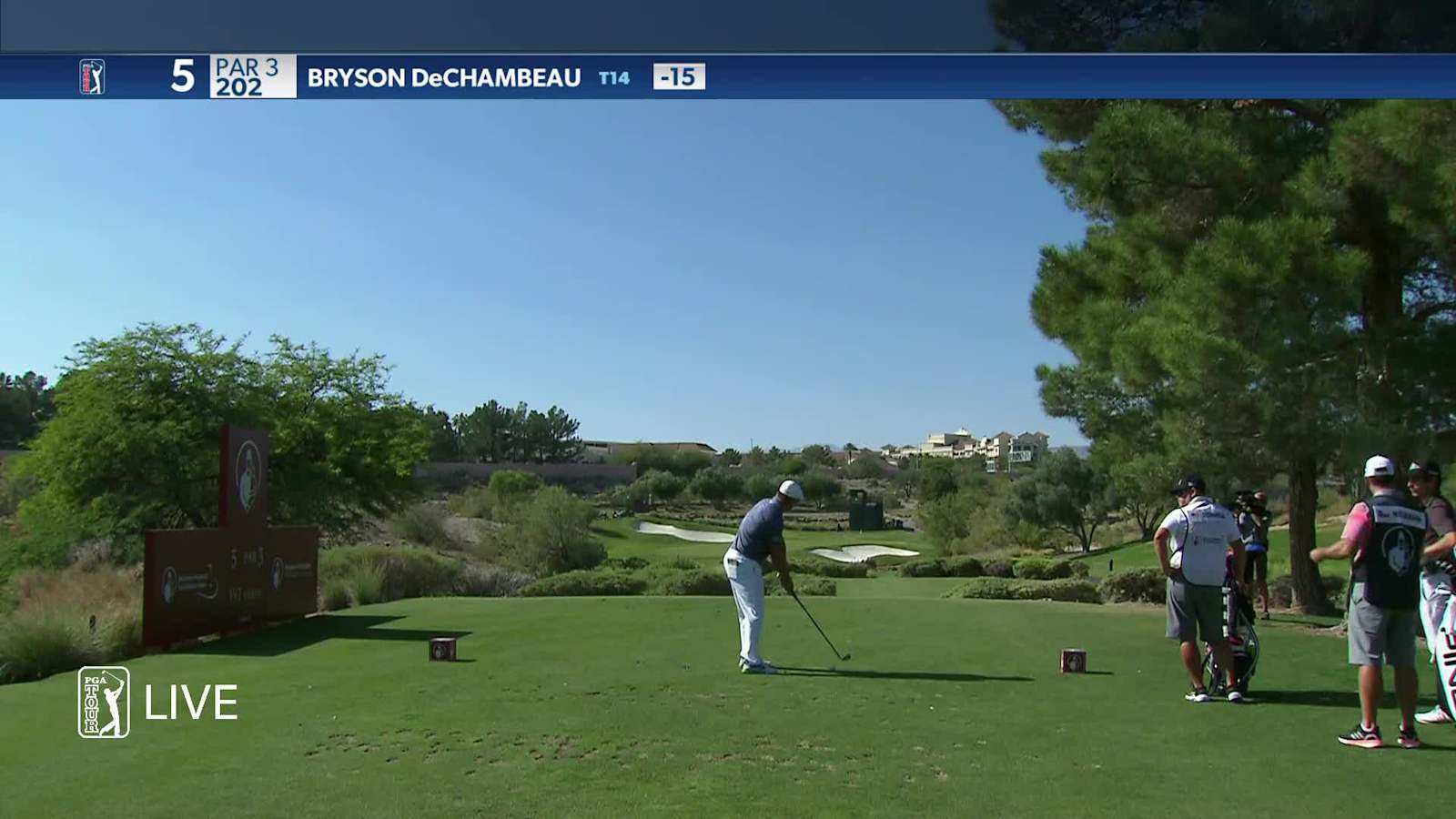 Bryson DeChambeau’s impressive tee shot leads to birdie at Shriners 