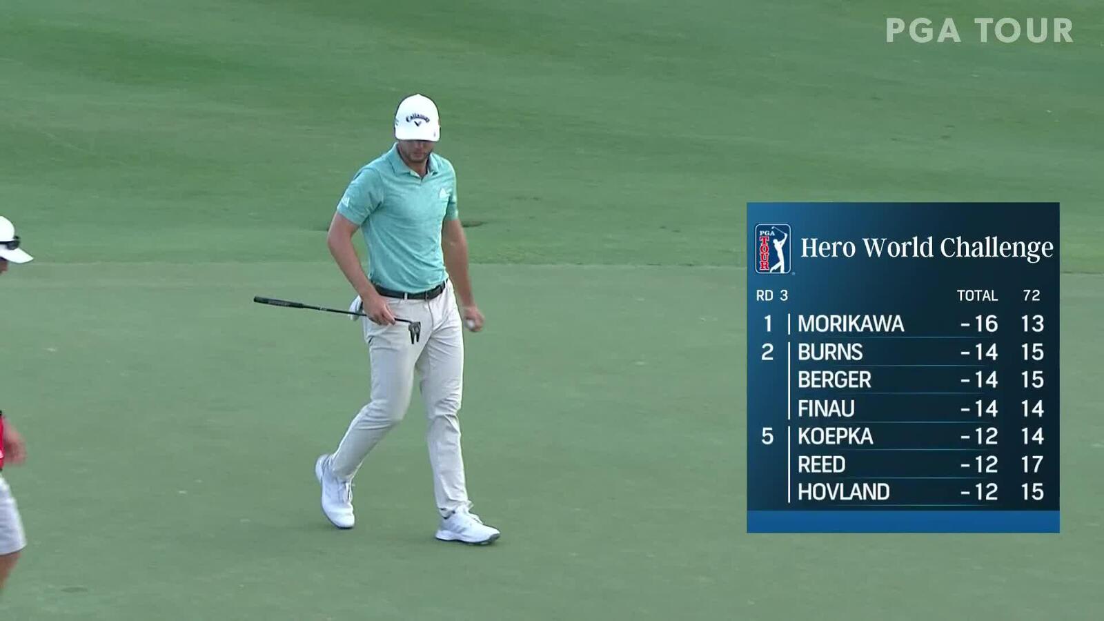 Sam Burns makes birdie on No. 15 at Hero