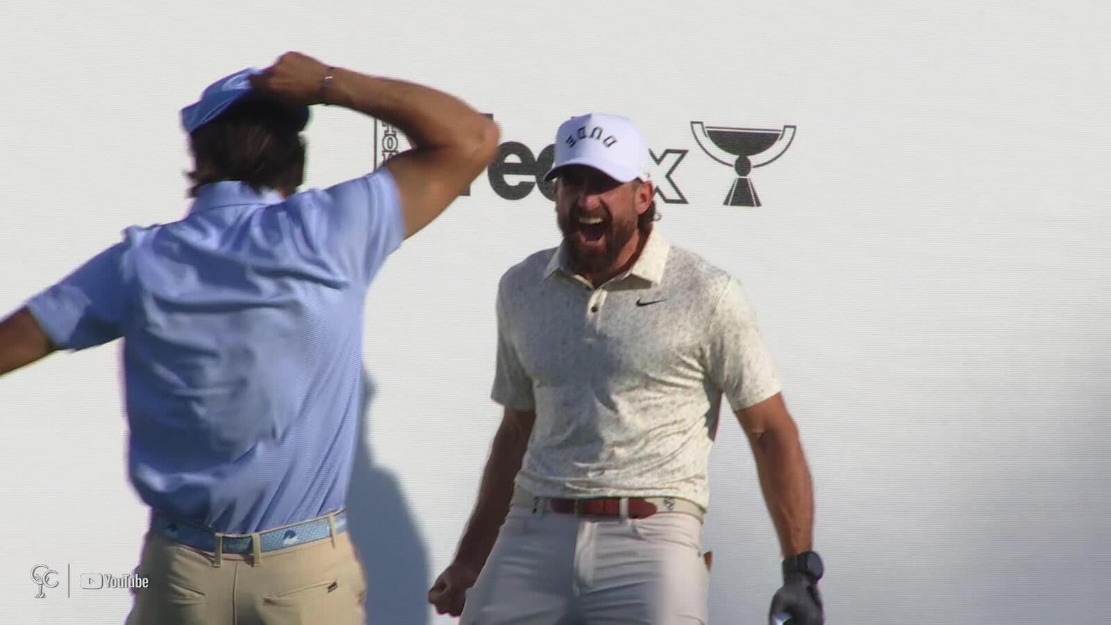Tyler Toney holes the mega flop for birdie at Creator Classic