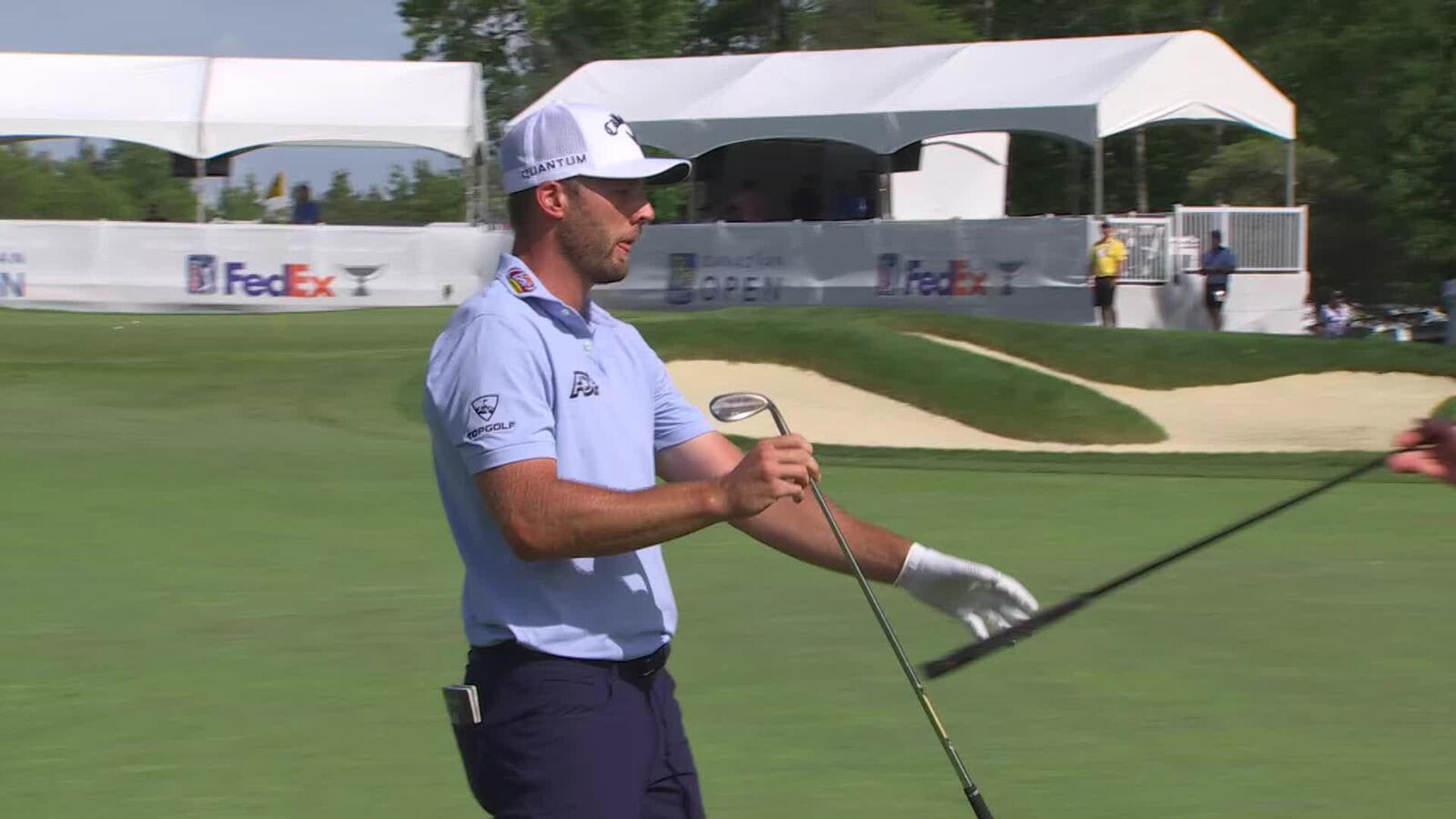 Sam Burns's 82-yard approach sets up birdie on No. 15 at RBC Canadian