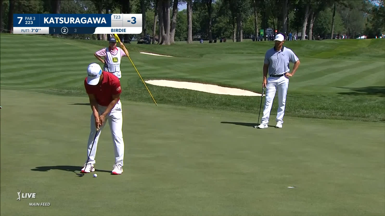 Yuto Katsuragawa rolls in birdie at John Deere