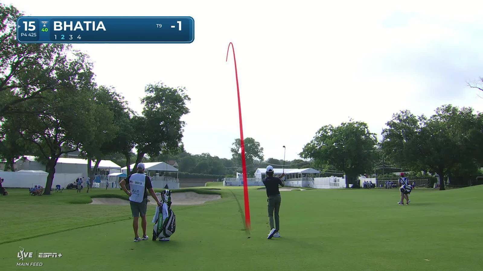 Akshay Bhatia makes birdie on No. 15 at Charles Schwab