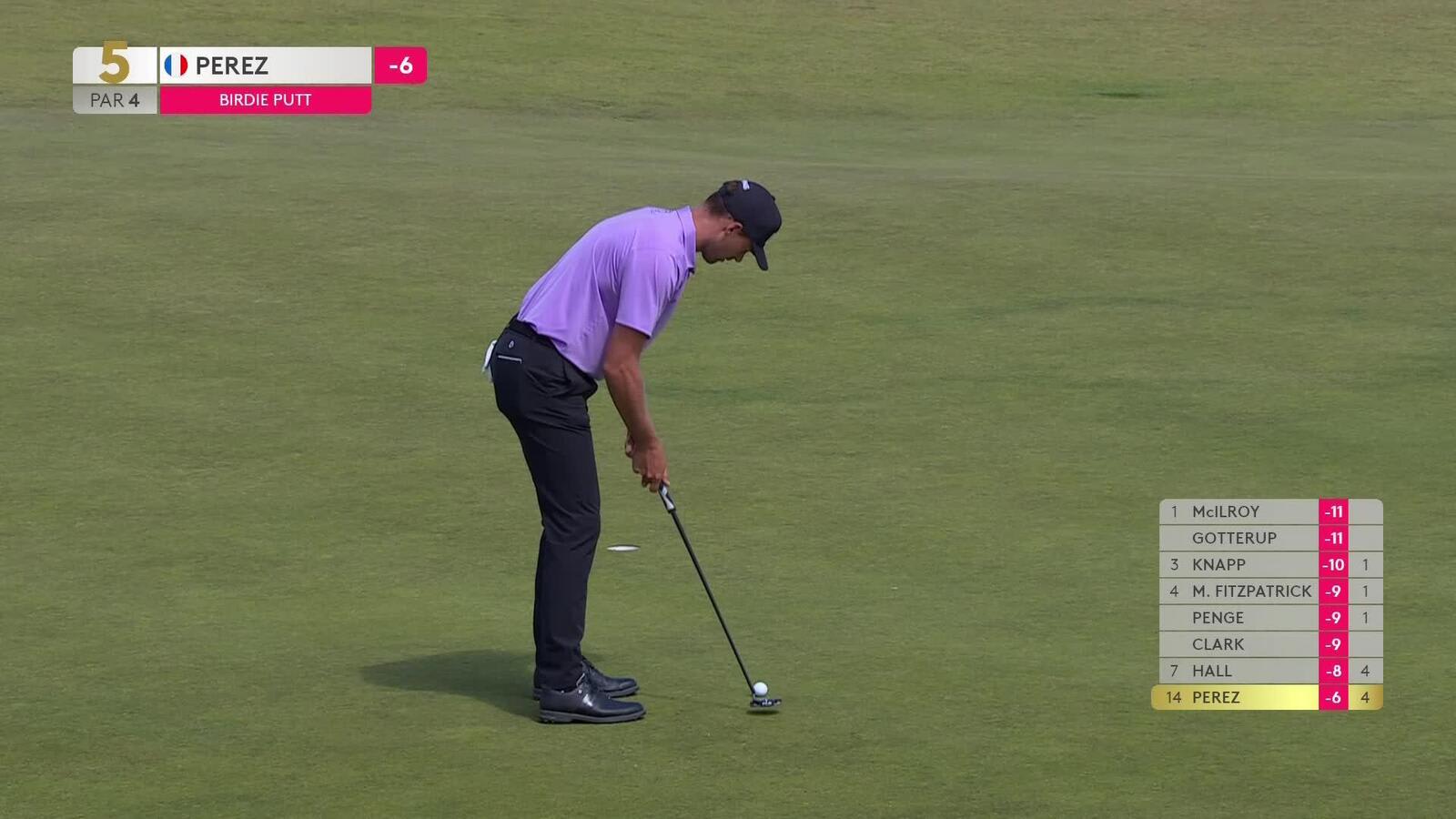 Victor Perez makes birdie on No. 5 at Genesis Scottish Open