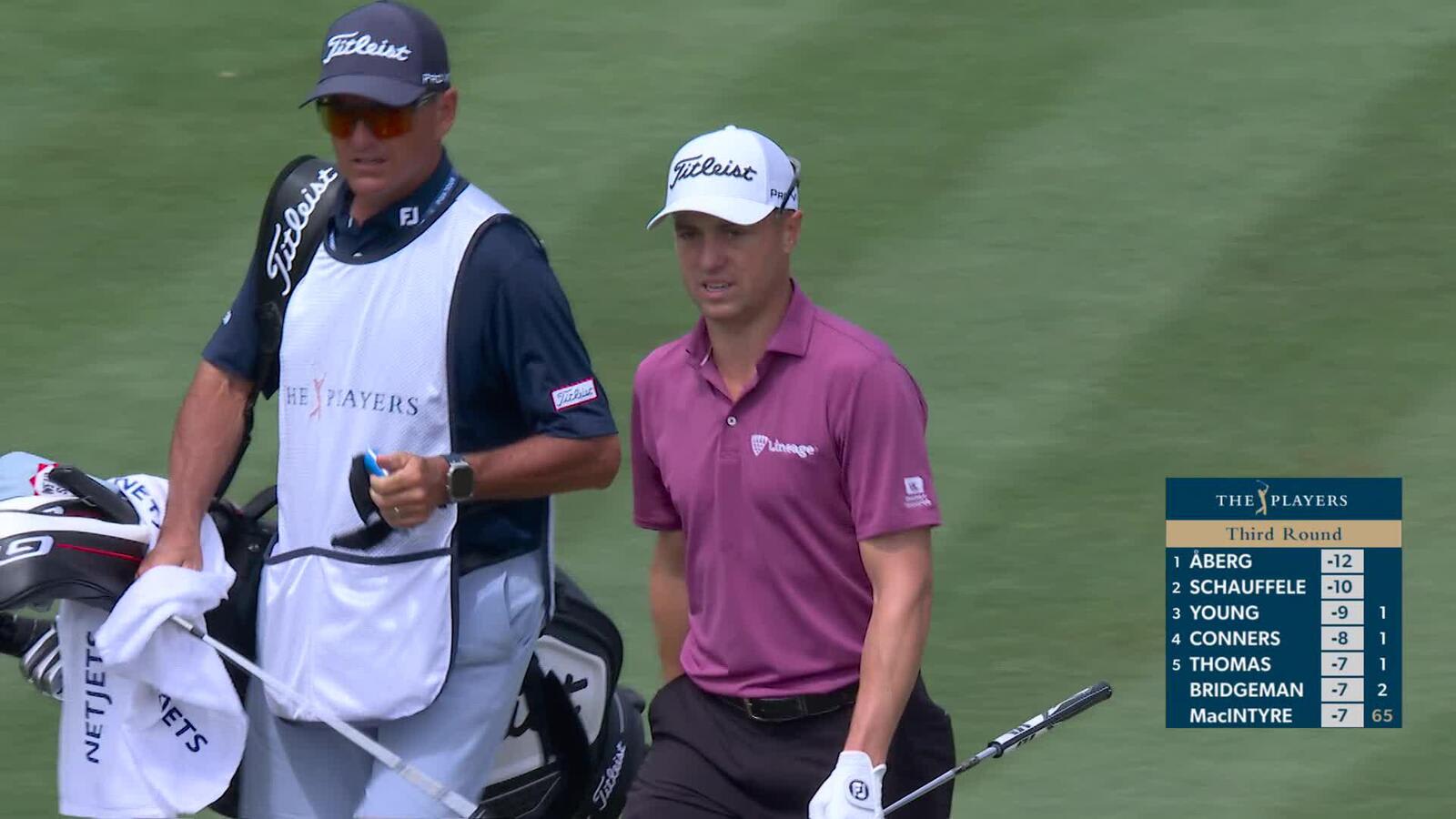 Justin Thomas hits 34-yard approach to 3 feet, sets up birdie on No. 2 at THE PLAYERS