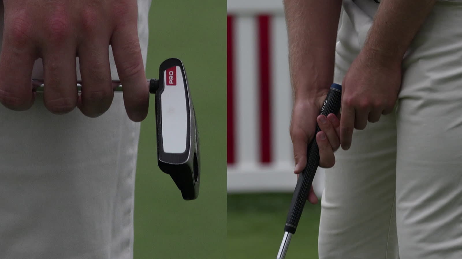 A close-up look at putter grips on TOUR