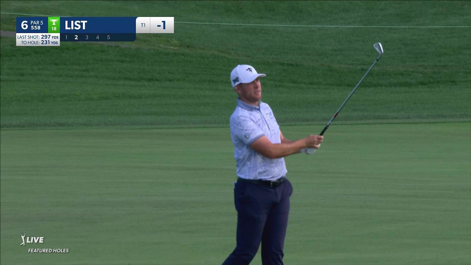 Luke List reaches in two with long iron and birdies at Arnold Palmer