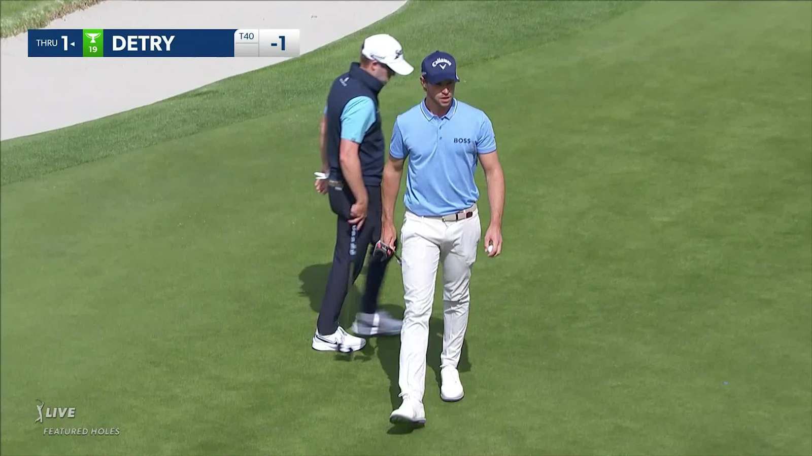 Thomas Detry makes birdie on No. 10 at Genesis