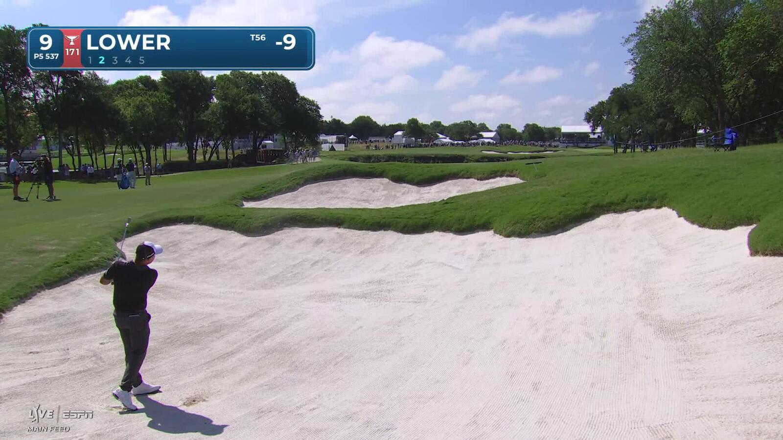 Justin Lower's 126-yard approach sets up birdie on No. 9 at THE CJ CUP