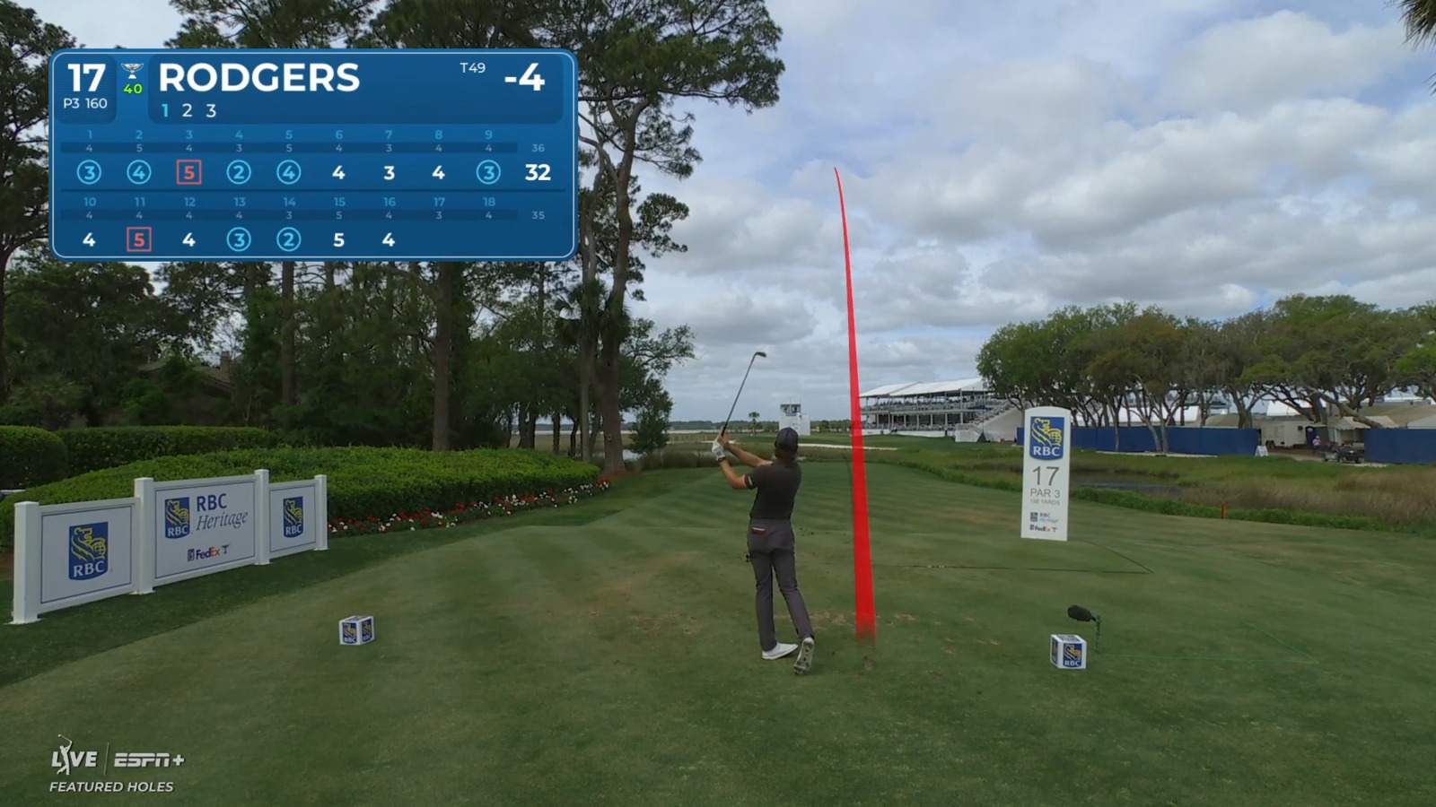 Patrick Rodgers' magnificent tee shot sets up birdie at RBC Heritage