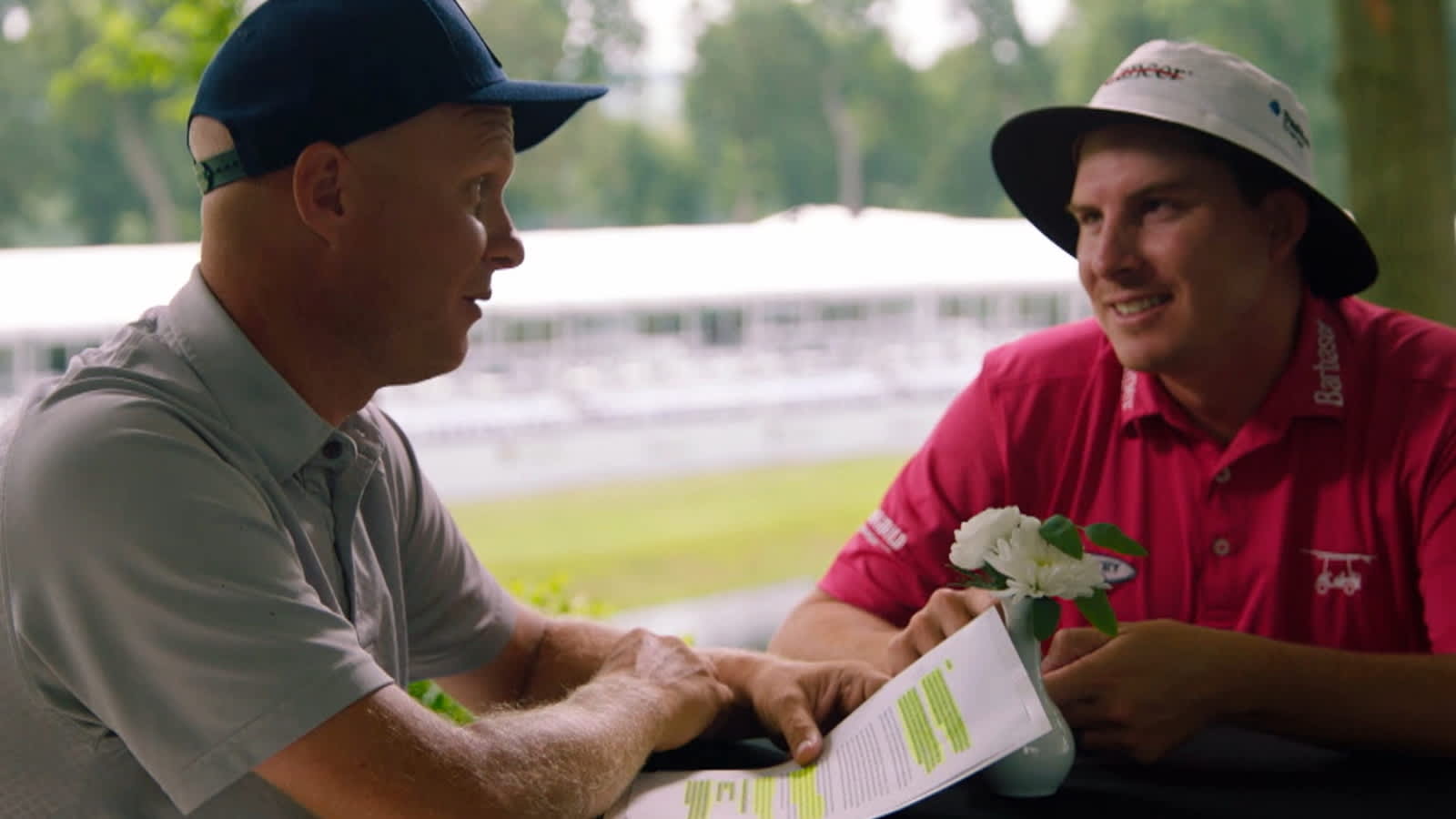 Joel Dahmen and caddie Geno Bonnalie on Up & Down podcast