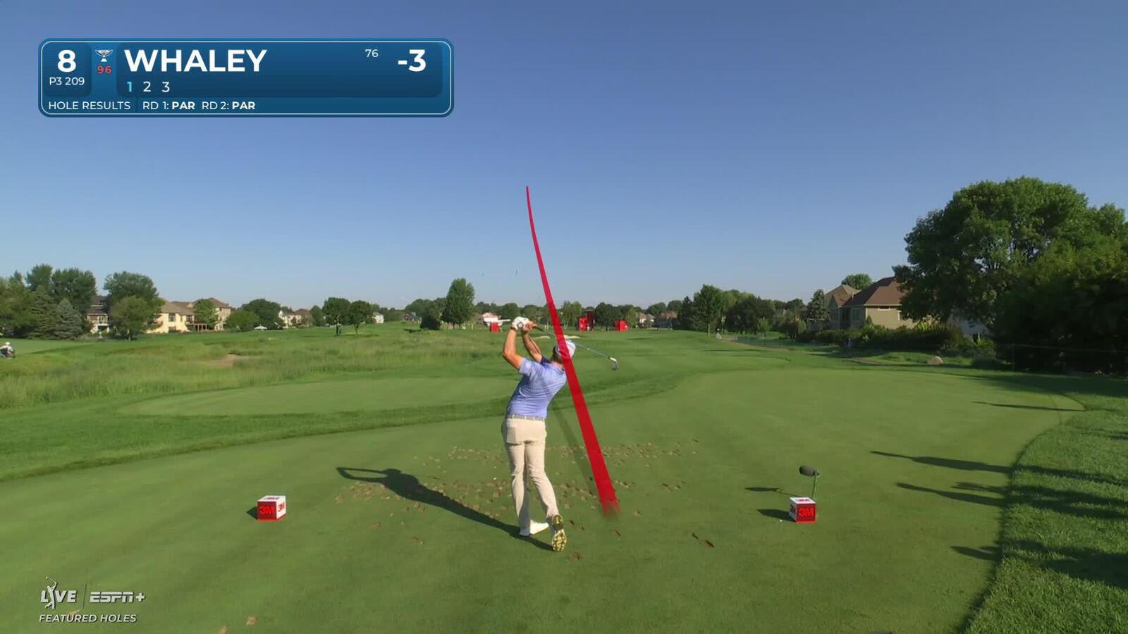 Vince Whaley makes birdie on No. 8 at 3M Open