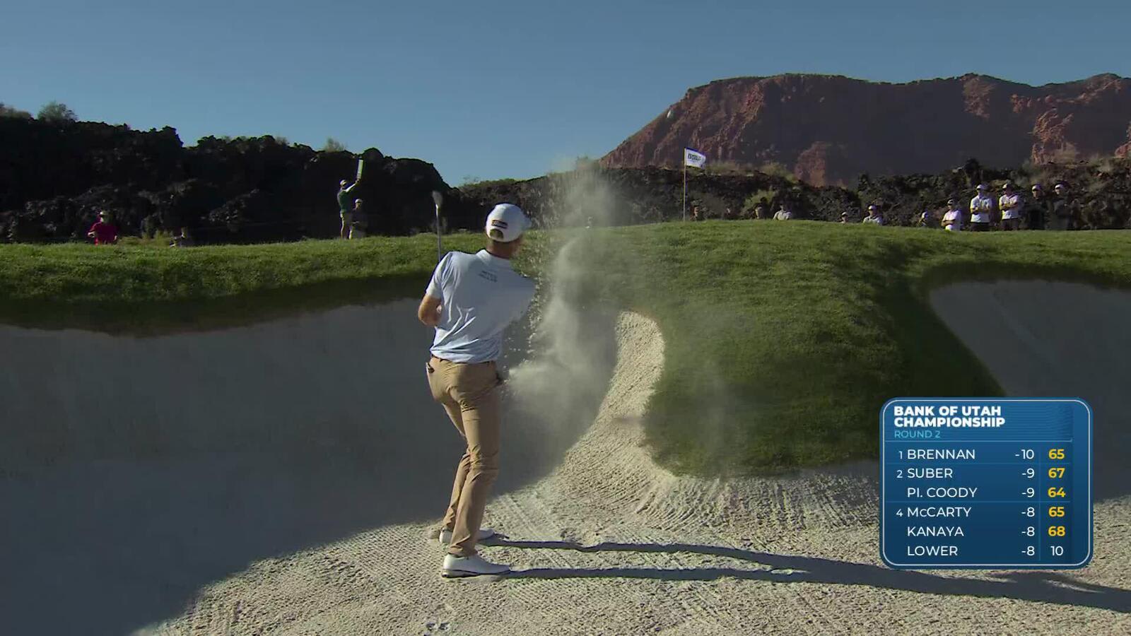 Ryan Gerard sinks 17-foot birdie putt on No. 9 at Bank of Utah