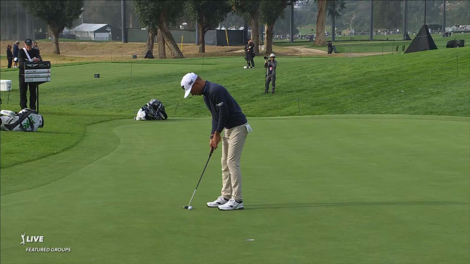 Eric Cole makes birdie on No. 1 at Genesis