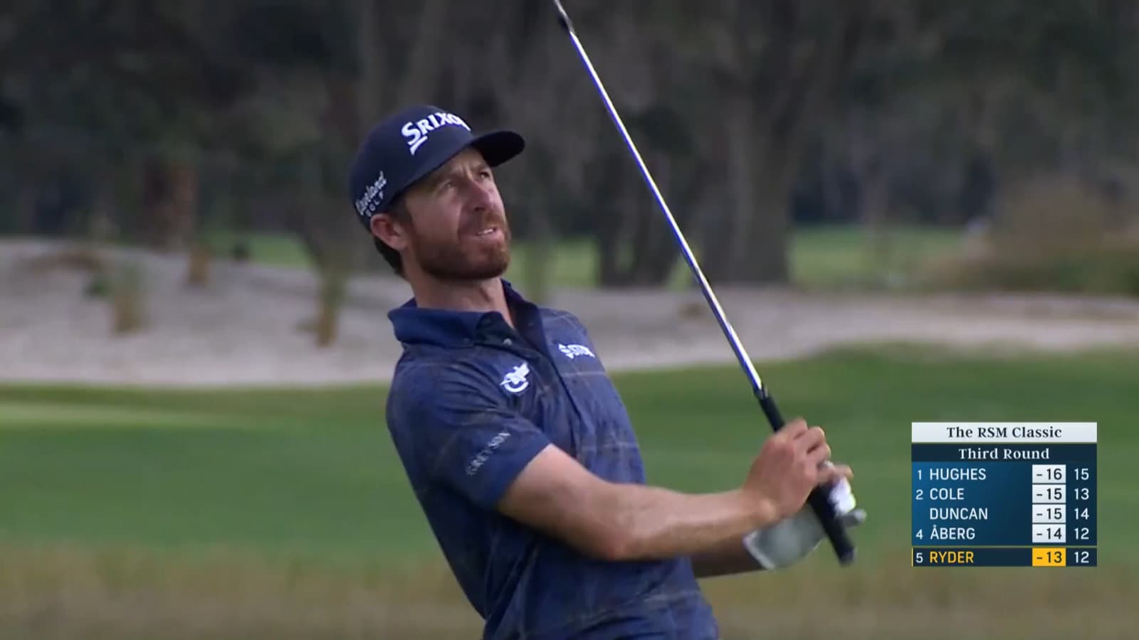 Sam Ryder pulls the string to set up birdie at The RSM Classic
