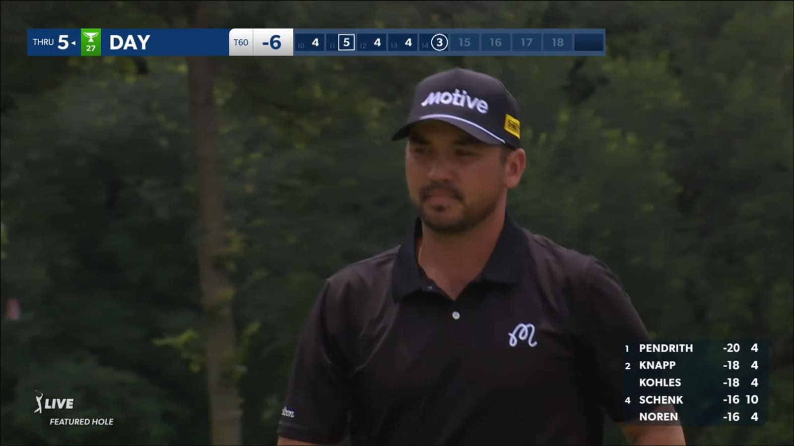 Jason Day drives the green on No. 14 leading to birdie at THE CJ CUP