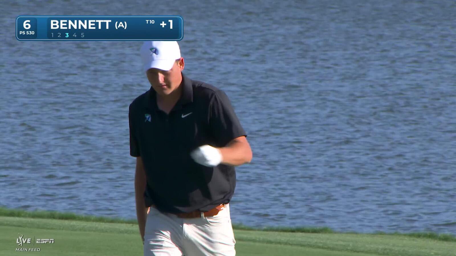 Daniel Bennett hits 46-yard approach to 5 feet, sets up birdie on No. 6 at Arnold Palmer