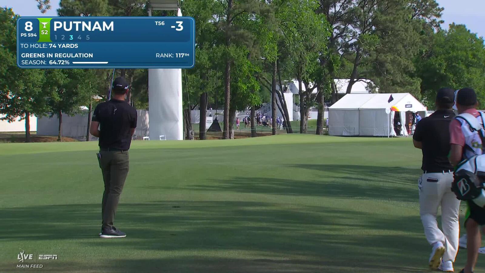 Andrew Putnam hits 74-yard approach to 7 feet, sets up birdie on No. 8 at Texas Children's