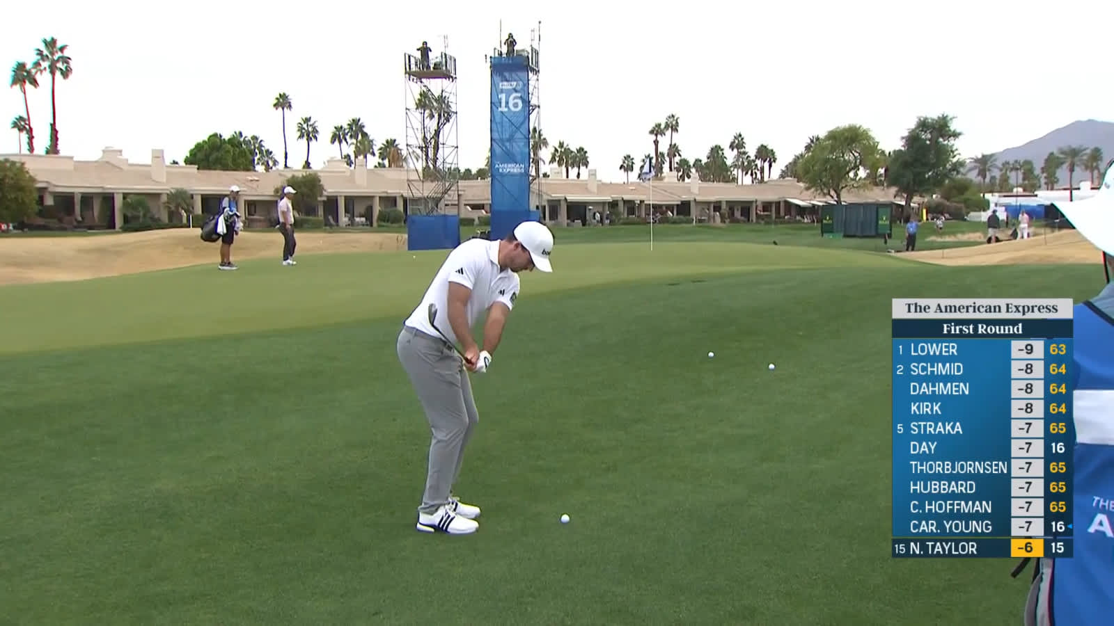 Nick Taylor hits beautiful chip shot to set up birdie putt at The American Express