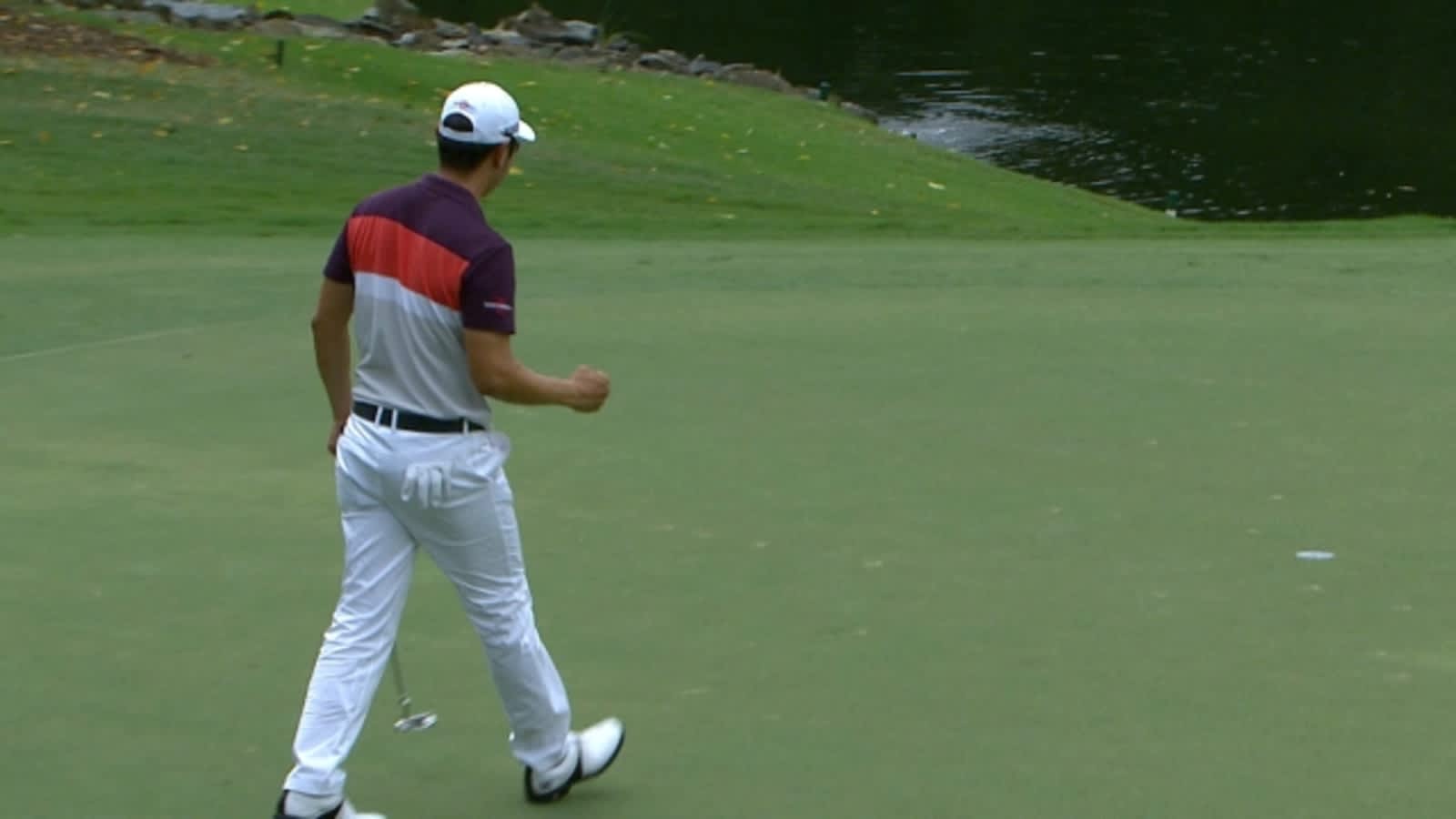 Sang-Moon Bae sinks 16-foot birdie putt at Wyndham