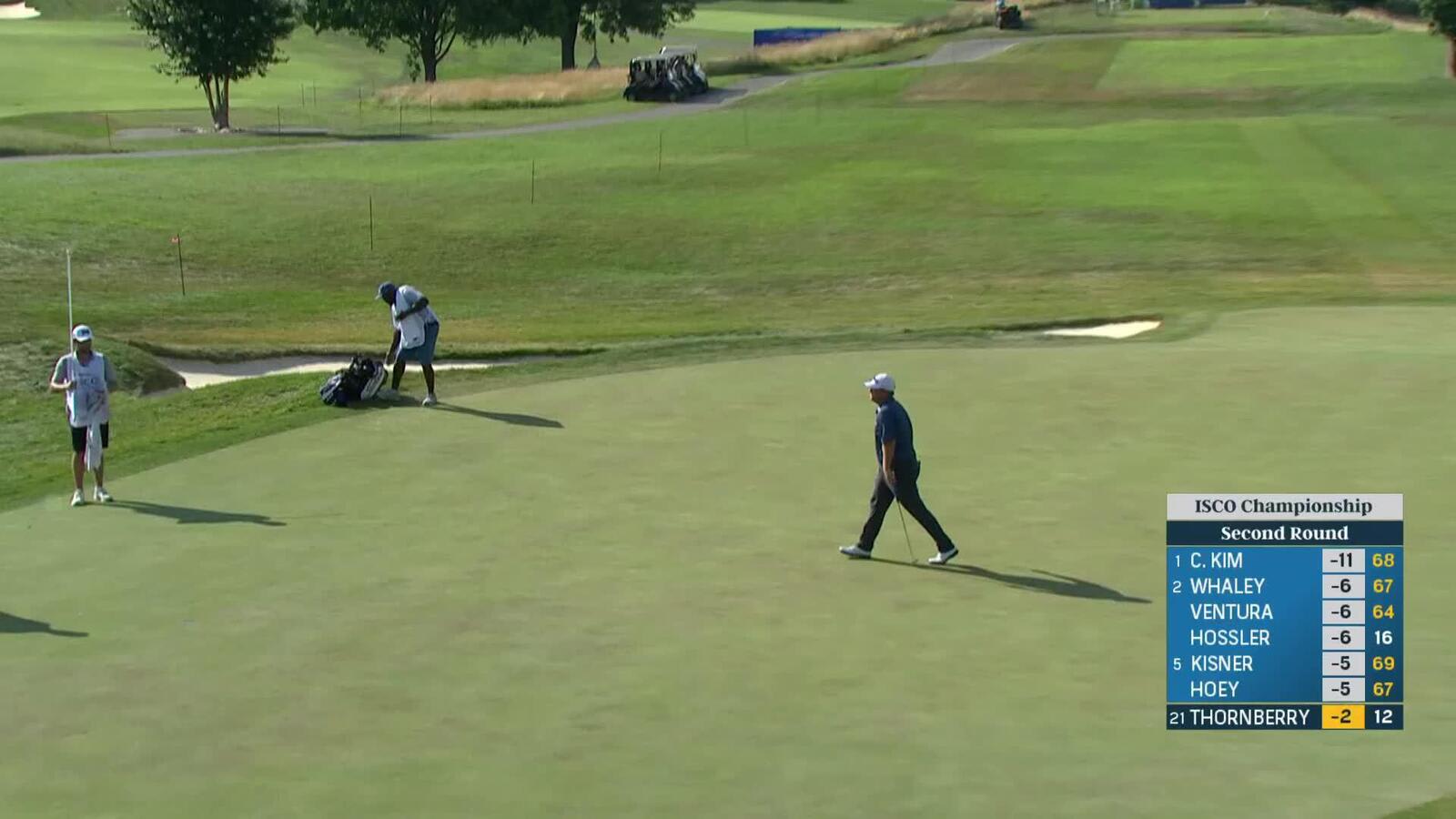 Braden Thornberry sinks a 24-foot birdie putt on No. 13 at ISCO Championship
