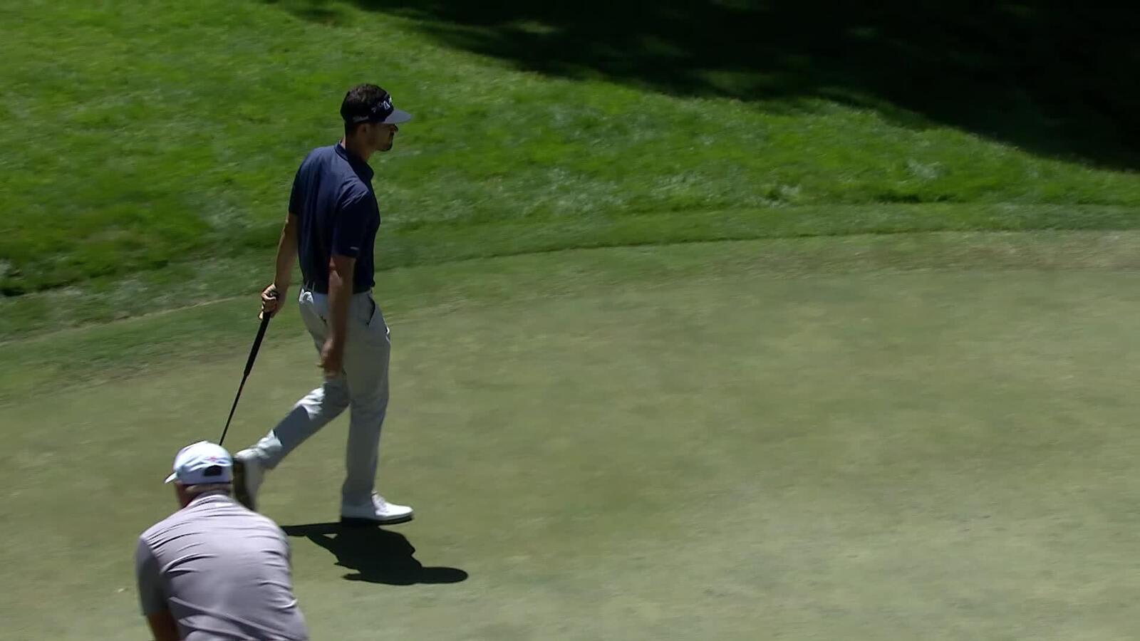 Beau Hossler makes birdie on No. 18 at Barracuda
