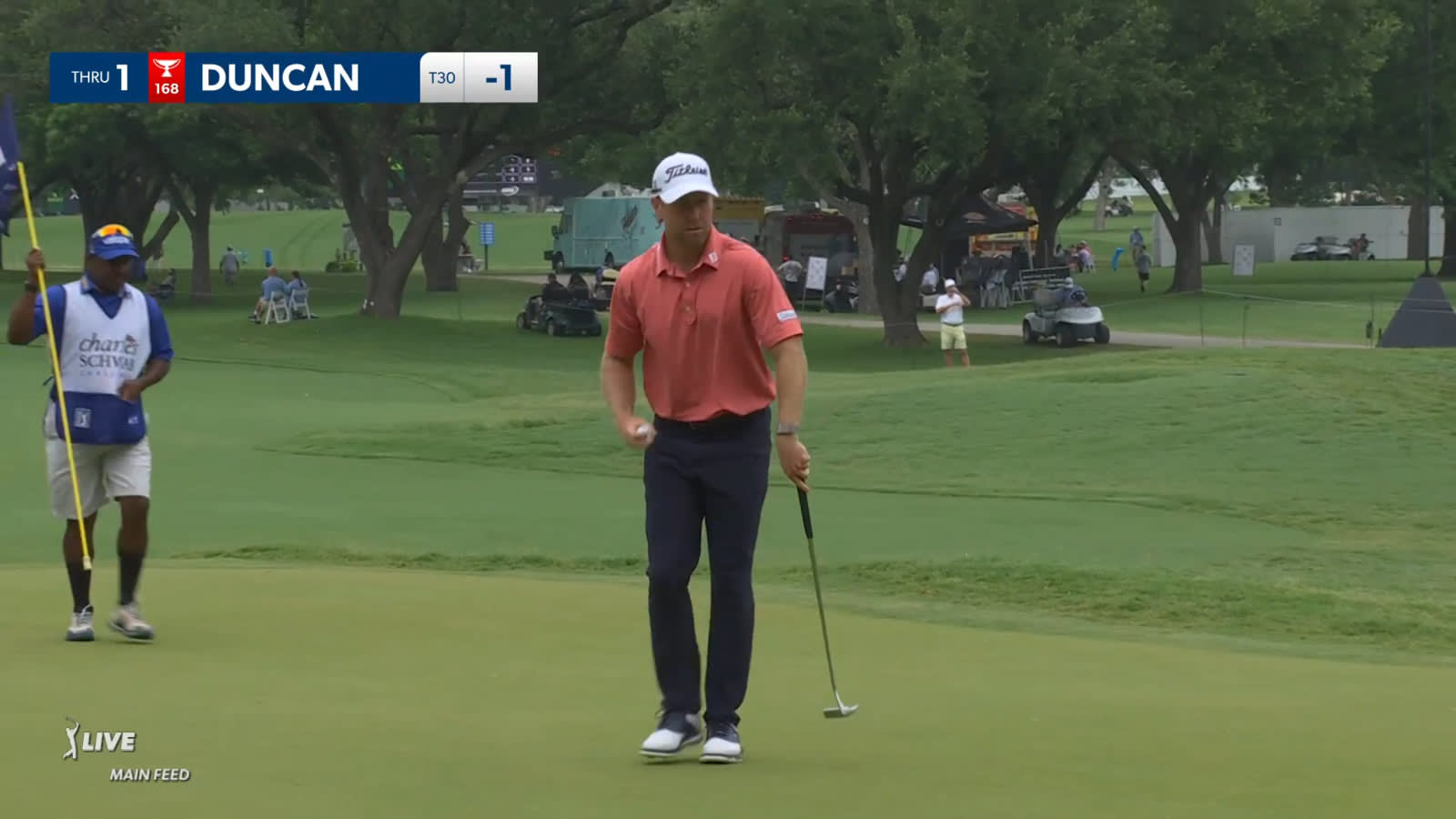 Tyler Duncan makes 7-foot birdie putt at Charles Schwab