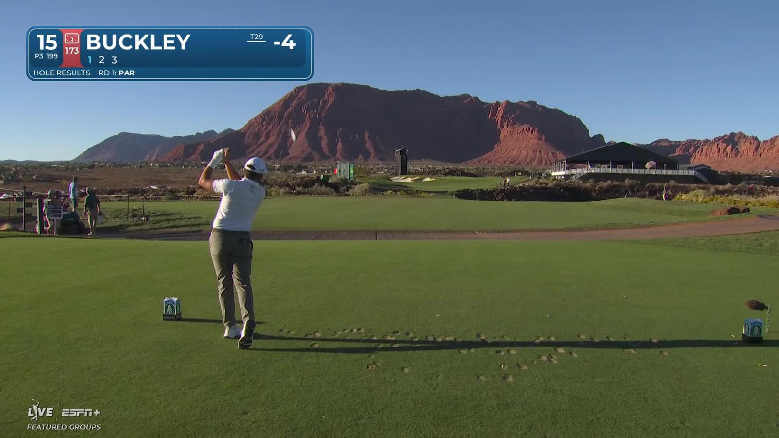 Hayden Buckley holes out 42-foot rough shot for birdie on No. 15 at Bank of Utah