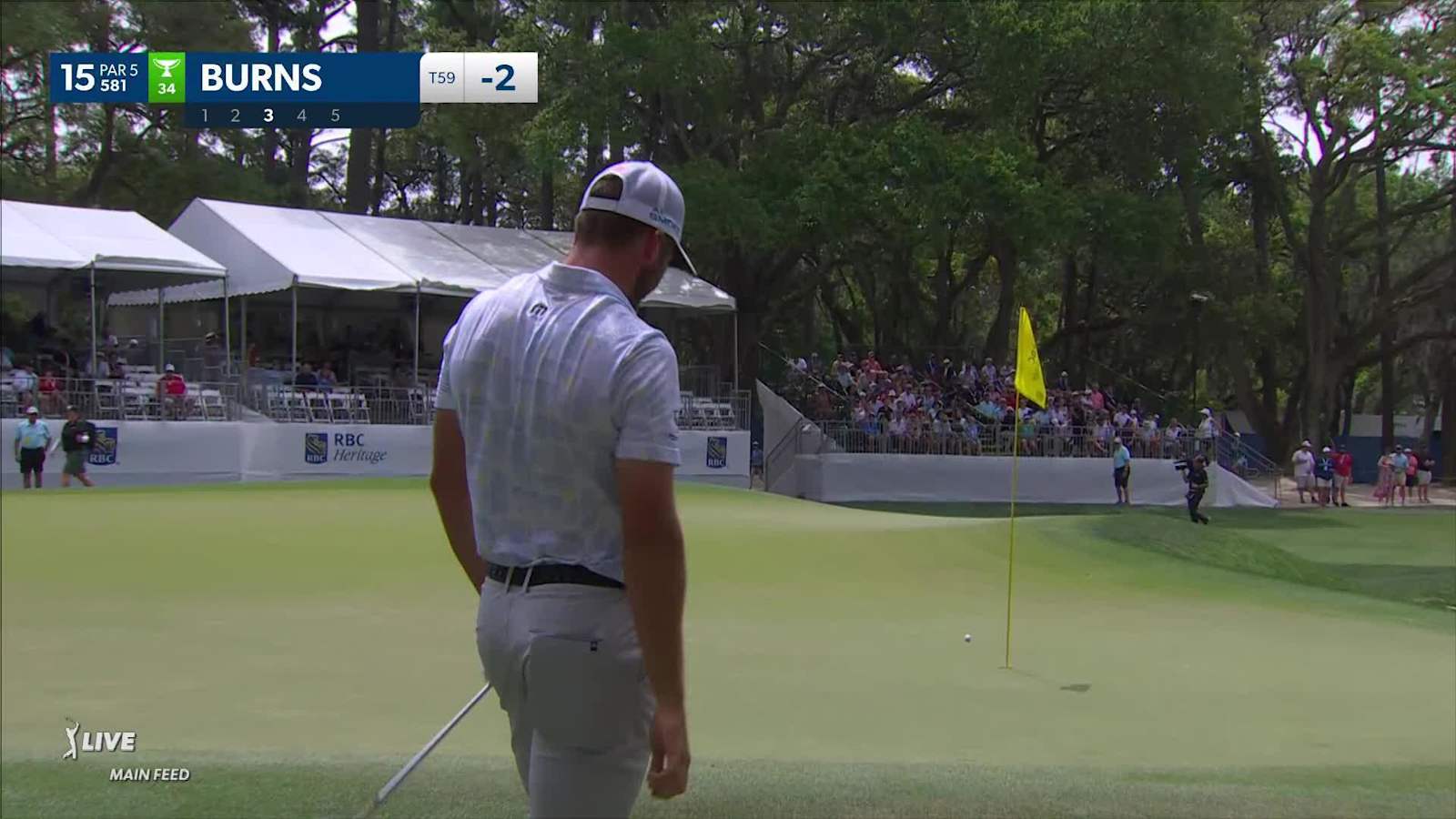 Sam Burns hits big draw with long iron that sets up birdie at RBC Heritage