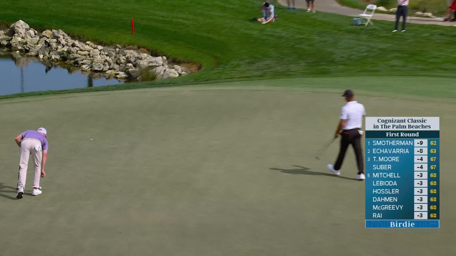 Gary Woodland sinks 38-foot birdie putt on No. 11 at Cognizant Classic