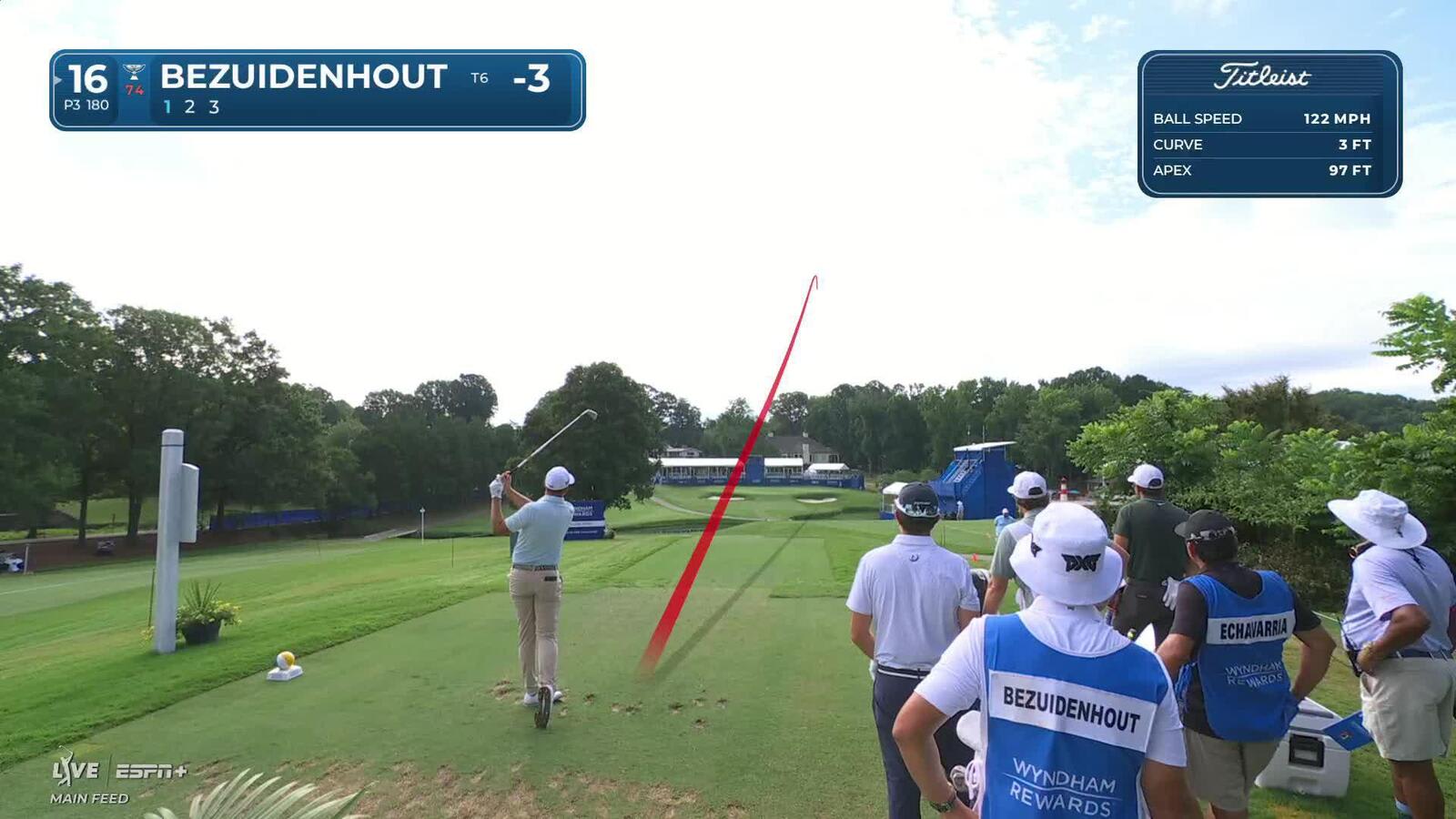 Christiaan Bezuidenhout makes birdie on No. 16 at Wyndham