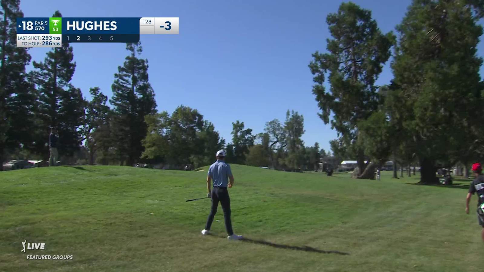 Mackenzie Hughes escapes trouble off the tee and birdies at Procore