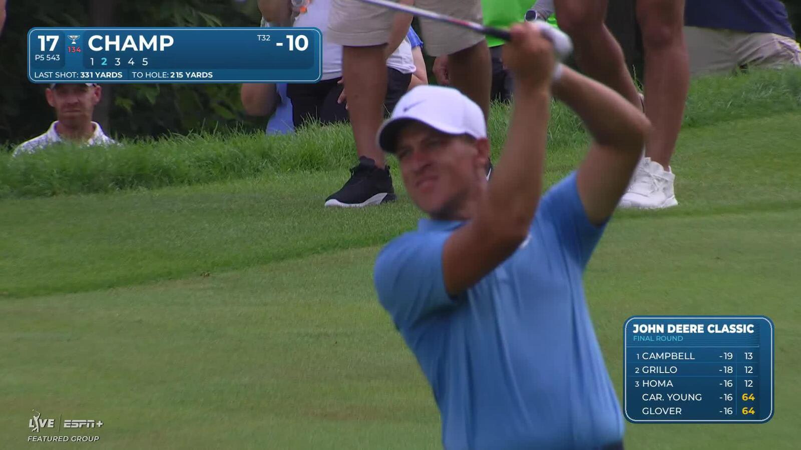 Cameron Champ makes birdie on No. 17 at John Deere