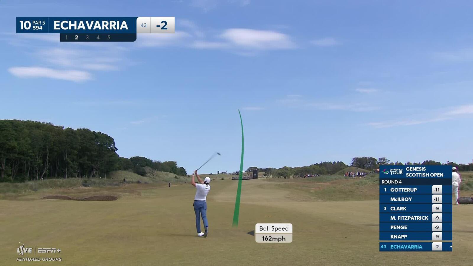 Nico Echavarria makes birdie on No. 10 at Genesis Scottish Open