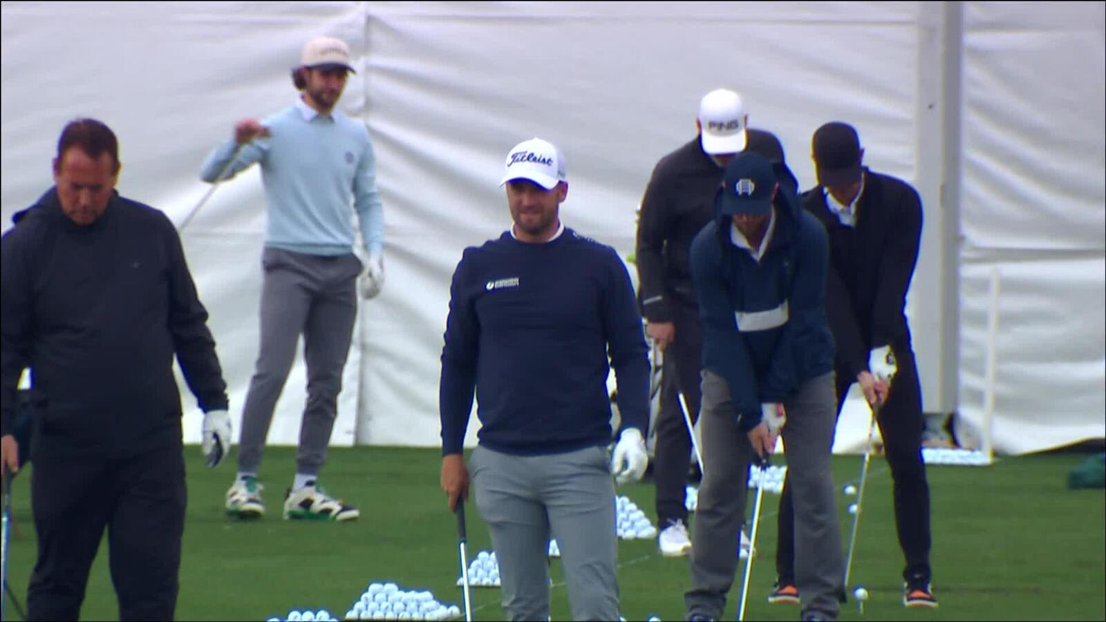 Wyndham Clark's practice session on range before WM Phoenix Open