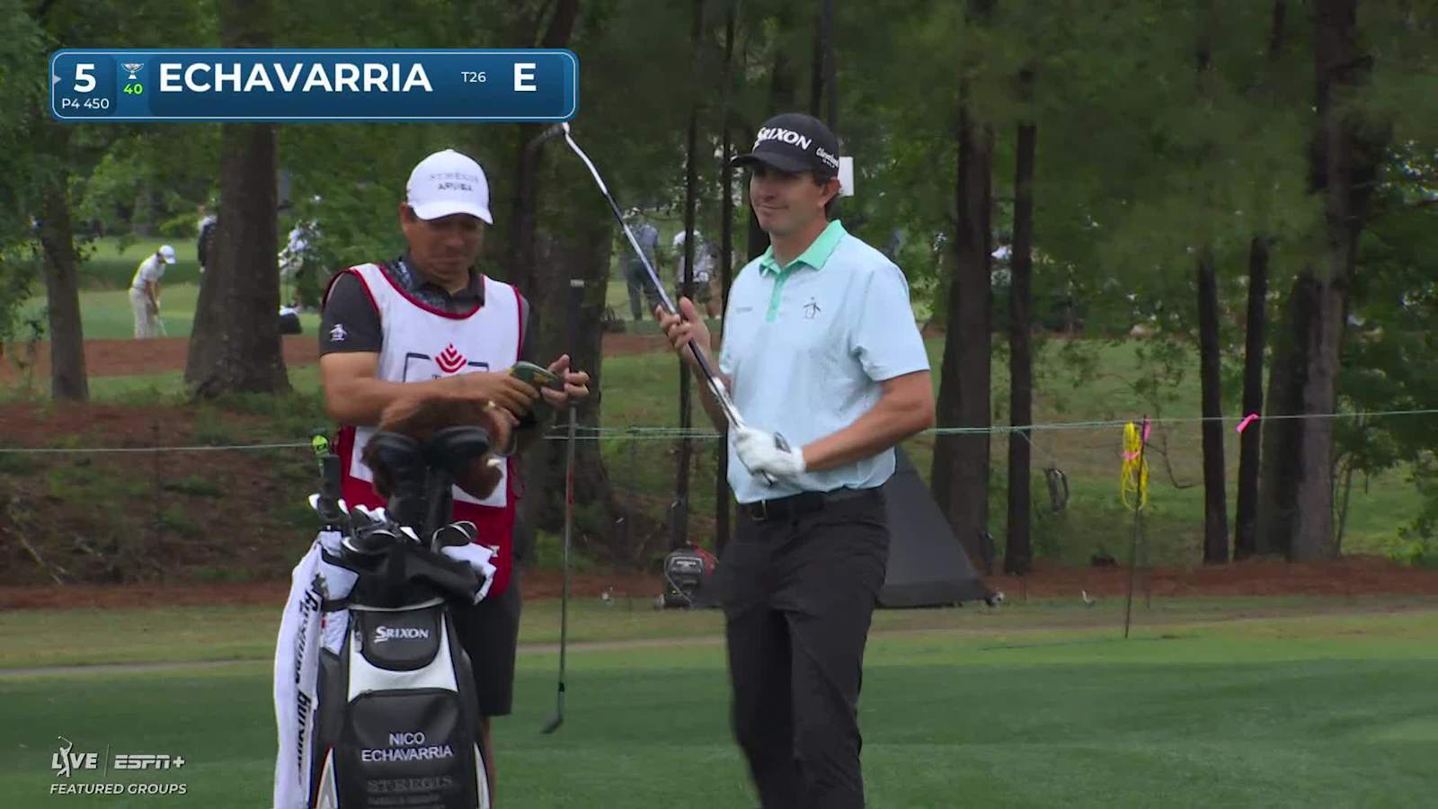 Nico Echavarria gets a big hop to set up birdie at Houston Open