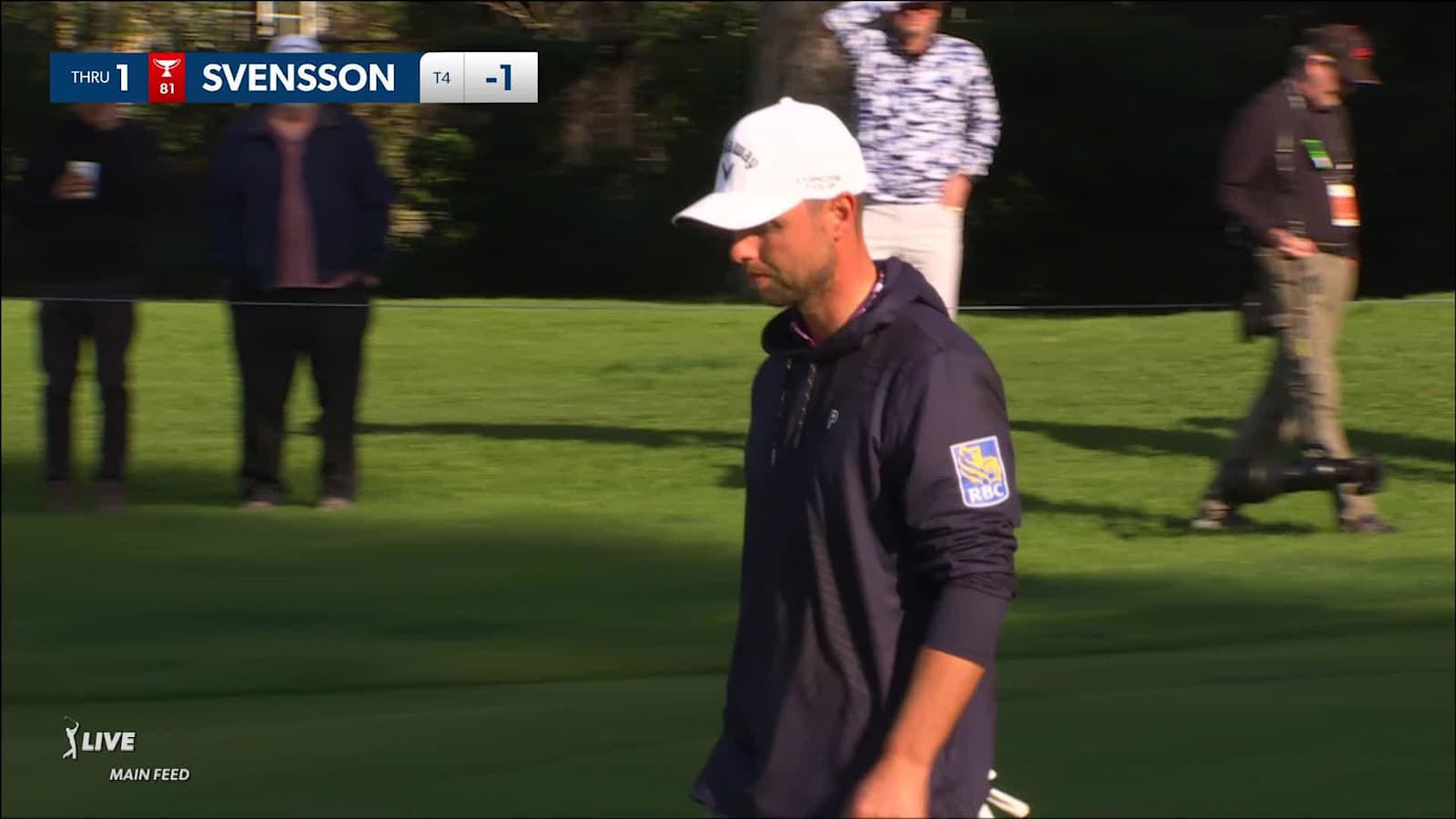 Adam Svensson makes birdie on No. 1 at Genesis