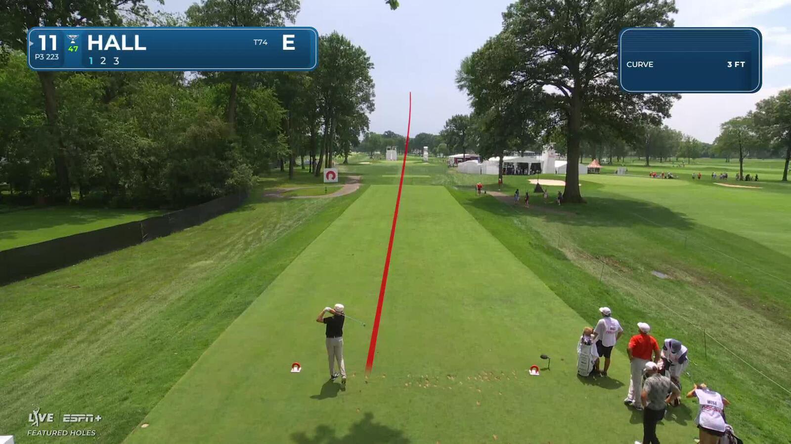 Harry Hall holes out for birdie from 29-feet on No. 11 at Rocket Classic